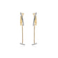 18K Two Tone Diamond Hoop Earrings