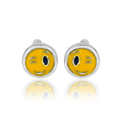 Winking Face Emoij Cufflinks